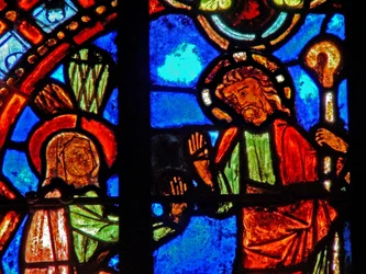 Okno w0 przedstawiające scenę Zmartwychwstania: Noli Me Tangere