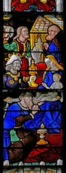 Okno w2 przedstawiające Pokłon Trzech Króli