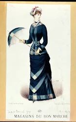 Kobieta z parasolem, z Le Bon Marché, 1879