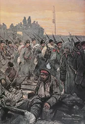 Ranni żołnierze bułgarscy podczas kampanii bałkańskich 1912-13