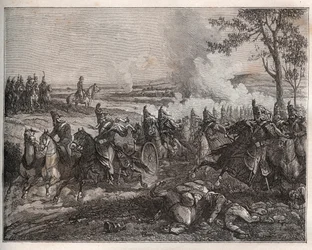 Bitwa pod Castiglione: podczas kampanii włoskiej Napoleon pokonuje Austriaków dowodzonych przez Wurmsera, zmuszając ich do odwrotu do Mantui. 5 sierpnia 1796 - Nowa Encyklopedia Narodowa Maurice