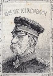 portret pruskiego generała Hugo von Kirchbacha - 1870-71 (rycina)