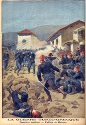 wojna grecko-turecka z 1897 roku (wojna trzydziestodniowa) - jedna z pierwszych bitew w Tesalii