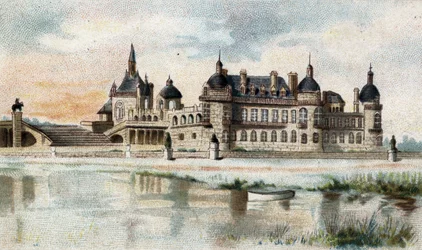 widok na zamek Chantilly (Oise).