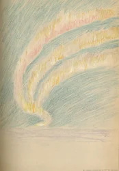 Serpentyny z Aurora Borealis, 28 listopada 1893. Szkic pastelowy, 1893 1897