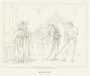 Hamlet, akt IV, scena 5 (rycina)