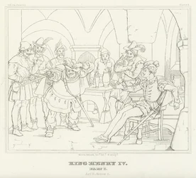 Król Henryk IV, część I, akt II, scena 4 (rycina)