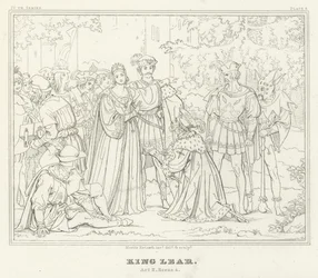 Król Lear, akt II, scena 4 (rycina)