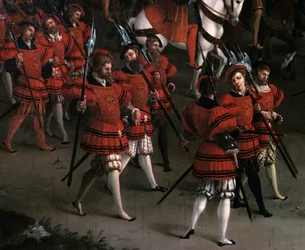 Wywiad z Franciszkiem I i Henrykiem VIII w obozie Złotej Prześcieradła 7 czerwca