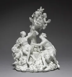 Bacchus and Venus, producent Tournay Factory, Belgia, ok. 1755