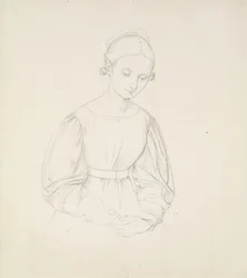 Portret żony artysty, Nina, ok. 1930 r. 1830 (grafit na papierze)