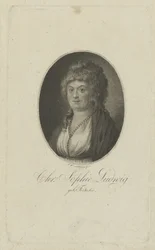 Portret autorki Christiane Sophie Ludwig, z domu Fritsche 1764-1815 , c. 1810.