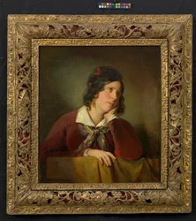 Antonie Amerling z głową opartą na dłoni (pierwsza żona artysty)