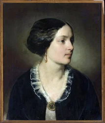 Portrait of Countess Katarzyna Potocka (1825-1907), nee Branicka - Friedrich Ritter von Amerling (1803-1887). Oil on canvas
