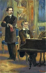 Wagner i król Ludwik II, ok.1900 (kolor lito)