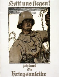 Pomóż nam wygrać! Zeichnet die Kriegsanleihe, wyd. Monachium, 1917 r.