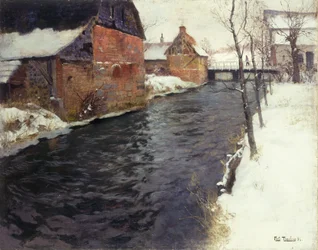 Zimowy krajobraz rzeczny, 1895