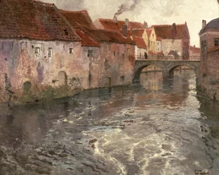 Most w Antwerpii (lub Oudenard), 1902