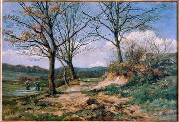 Krajobraz Taunus z praczkami