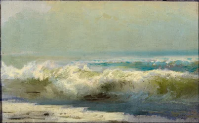 Surfuj w Jałcie par Wasiljew, Fiodor Aleksandrowicz (1850-1873). olej na płótnie