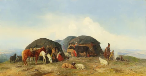 Odpoczywający pasterze bydła na Północnym Kaukazie, 1874.