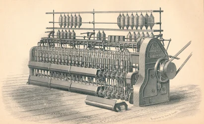 Wykończenie ramy wędrującej, Platt, Brothers & Co. Oldham”, 1874