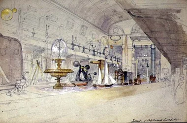 Wnętrze Politechniki Regent Street, ok.1847 (akwarela na papierze)