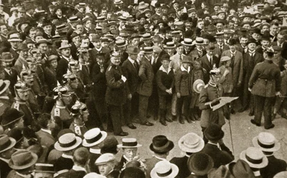 Odczytanie proklamacji kajzera o wojnie, Berlin, Niemcy, 4 sierpnia 1914 r