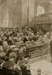 Nabożeństwo dziękczynne za odzyskanie księcia Walii, które odbyło się w katedrze św. Pawła, 27 lutego 1872, z „The Illustrated London News”, 1901