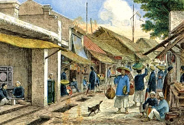 Rzemieślnicy we wsi Annamitów, ok. 1900 r. (ilustracja)