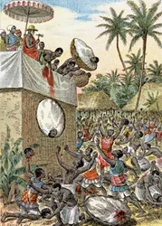 Ofiary z ludzi w Afryce, ok. 1900 r. (ilustracja)