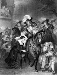 Ludwika XIV i Siostry Miłosierdzia.