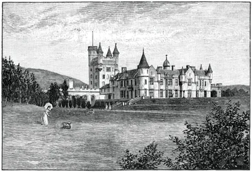 Zamek Balmoral od strony północno-zachodniej, Aberdeenshire, Szkocja, 1900.
