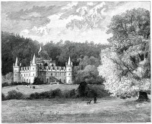 Zamek Inveraray, zachodnia Szkocja, 1900.