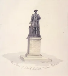 Statua Edwarda VI w szpitalu św. Tomasza, Southwark, Londyn, 1825 r.