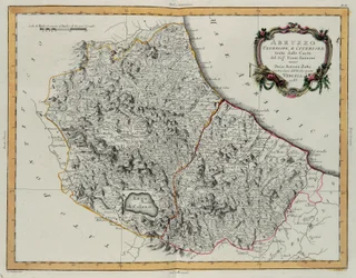 Dalej i dalej Abruzzo, rycina G. Zulianiego zaczerpnięta z Tome II „Najnowszego Atlasu” wydanego w Wenecji w 1783 r. przez Antonio Zattę, zbiory prywatne