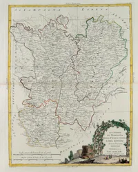 Governances of Bourgogne, Franca Contea and Lyons, rycina G. Zulianiego zaczerpnięta z Tomu I najnowszego Atlasu wydanego w Wenecji w 1777 r. przez Antonio Zattę, kolekcja prywatna
