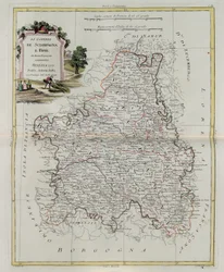Governances of Champagne and Brie, rycina G. Zulianiego zaczerpnięta z Tome I najnowszego Atlasu wydanego w Wenecji w 1777 roku przez Antonio Zattę, kolekcja prywatna