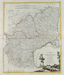 Governances of Langedoc, Foix and Roussillon with Rouergue, rycina G. Zulianiego zaczerpnięta z Tomu I najnowszego Atlasu wydanego w Wenecji w 1777 r. przez Antonio Zattę, kolekcja prywatna