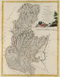 Obszar ziemski państwa Veneto: Brescia, rycina G. Zulianiego zaczerpnięta z Tome II „Najnowszego Atlasu” wydanego w Wenecji w 1783 r. przez Antonio Zattę, zbiory prywatne