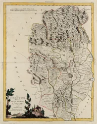 Obszar ziemski państwa Veneto: obszar Vicenzy podzielony na biskupstwa i magistratury, rycina G. Zulianiego zaczerpnięta z Tome II „Najnowszego Atlasu” wydanego w Wenecji w 1782 r. przez Antonio Zattę, zbiory prywatne