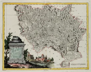 Terytorium Florencji, rycina G. Zulianiego zaczerpnięta z tomu II „Najnowszego Atlasu” wydanego w Wenecji w 1783 r. przez Antonio Zattę, zbiory prywatne