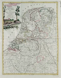 Republika Holandii podzielona na prowincje, rycina G. Zulianiego zaczerpnięta z Tomu I najnowszego Atlasu wydanego w Wenecji w 1776 r. przez Antonio Zattę, Kolekcja prywatna