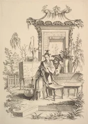 Chińczyk i kobieta, ca. 1742.