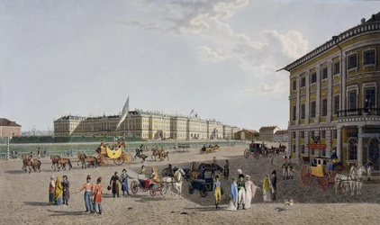 Widok na Plac Pałacowy z Newskiego Prospektu, 1804