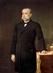 Portret Manuela Alonsa Martíneza (1827-1891), hiszpańskiego prawnika i polityka, członka Partii Unii Liberalnej, Madryt, Kongres Deputowanych. Obraz Gabriela Maurety (XIX wiek).
