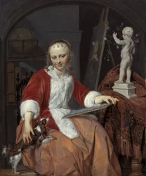 Portret Izabeli de Wolff (....-1718) jako artystki