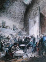 Ludwik XVI (1754-93) Układanie pierwszego kamienia Królewskiej Akademii Chirurgicznej