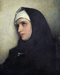 Gabriel von Max - Portret zakonnicy