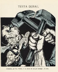 Odmowa prezesa włoskiej Rady Ministrów przyjęcia amnestii dla osób skazanych za przestępstwa polityczne w 1898 r. (litografia)